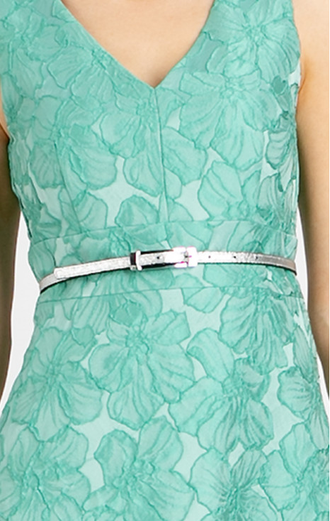 Genuine Leather Belt – Silver [1]