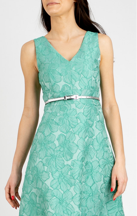 Genuine Leather Belt &ndash; Silver