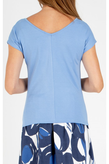 Women’s jersey blouse in Sky Blue [1]