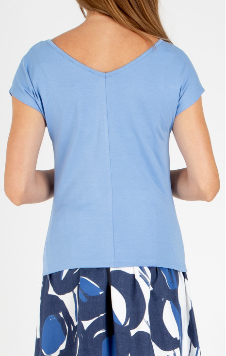 Women’s jersey blouse in Sky Blue [1]