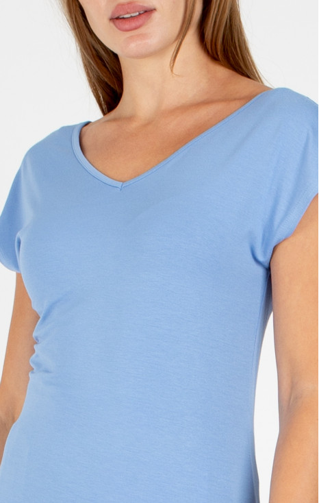 Women&rsquo;s jersey blouse in Sky Blue
