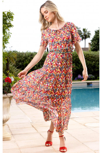 Maxi Dress with Frills