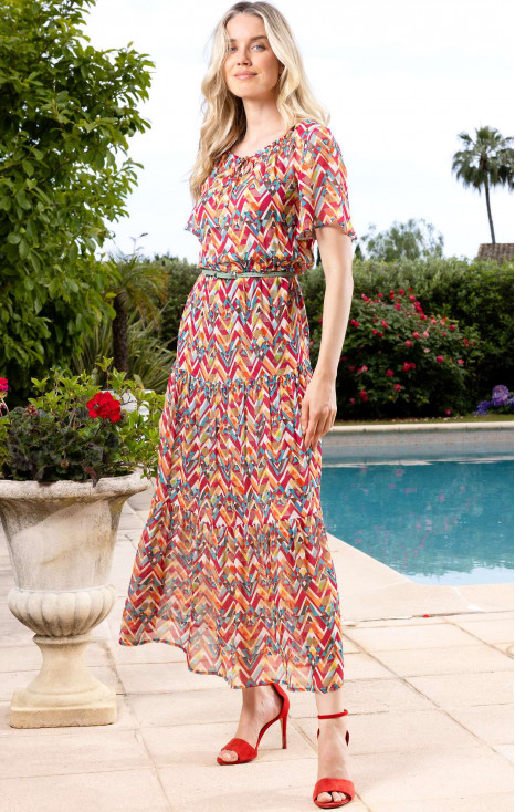 Maxi Dress with Frills