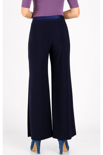 Viscose Wide Leg Trousers in Night Sky colour [1]