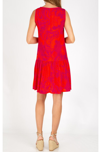 Summer dress in viscose with Vibrant Fuchsia Print [1]