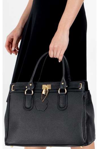 Large Leather Bag in Black
