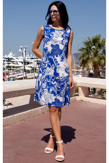 Summer dress Blue Ocean in lightweight viscose