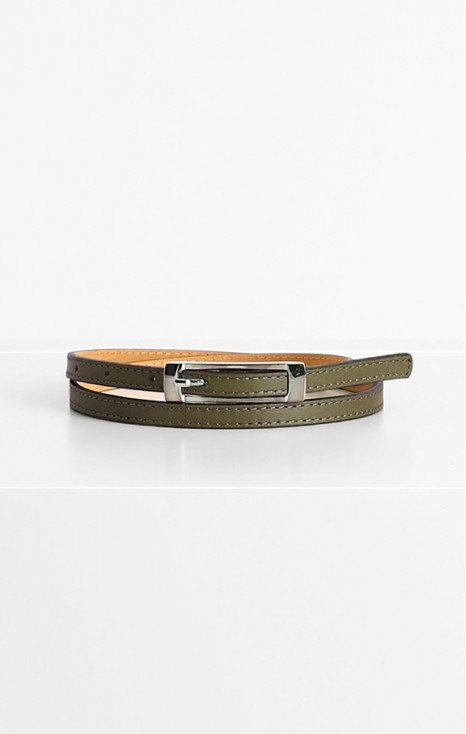 Leather Belt in Green Olive colour [1]