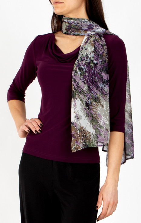 Lightweight scarf with an abstract design