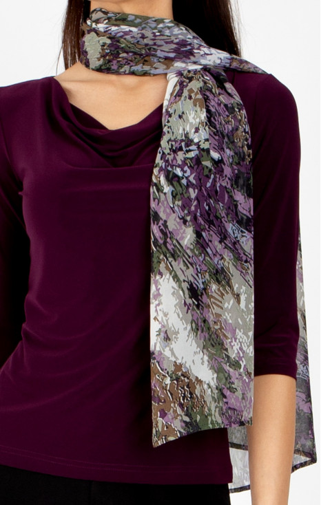 Lightweight scarf with an abstract design