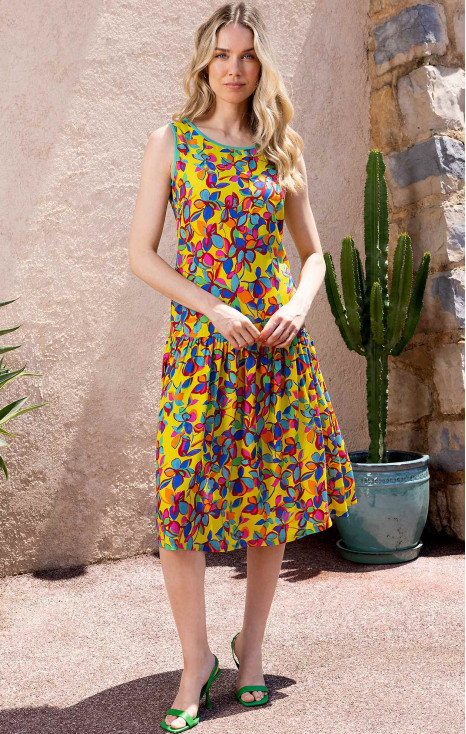 Summer Dress with Frills in Floral print