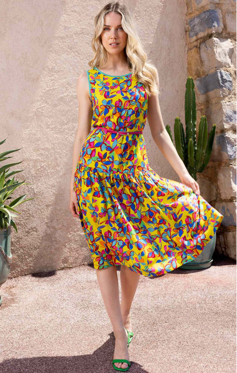 Summer Dress with Frills in Floral print