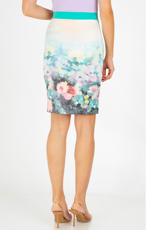 Pencil Skirt – Watercolor Garden [1]