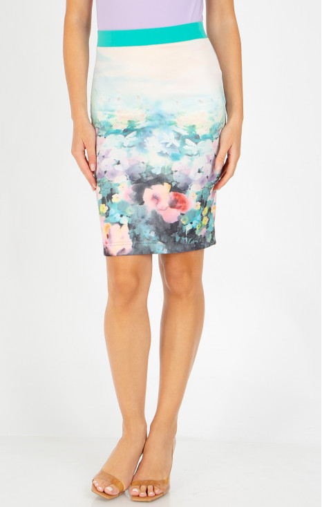 Pencil Skirt – Watercolor Garden