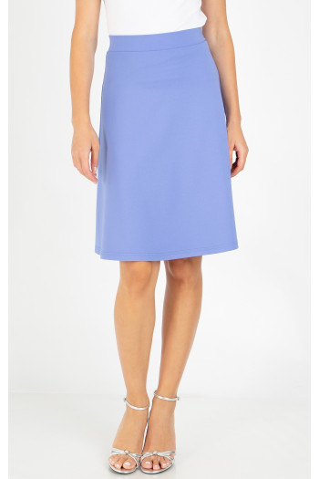 A line Jersey Skirt in Cornflower Blue