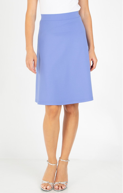 A line Jersey Skirt in Cornflower Blue
