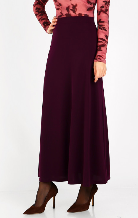 Maxi skirt in heavy drape jersey in Winter Bloom