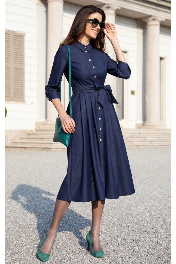 Midi dress in Denim Dark Blue [1]