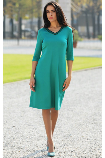 Dress in Emerald Green