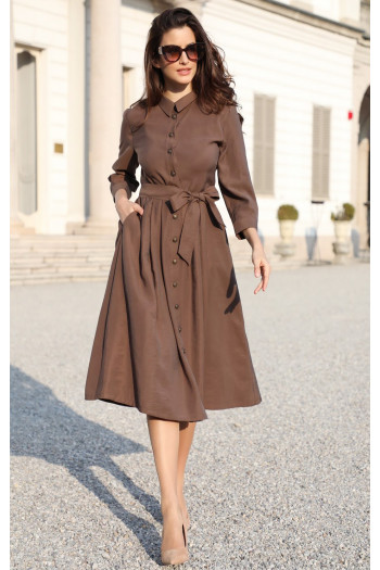 Midi dress in color Cocoa Creme