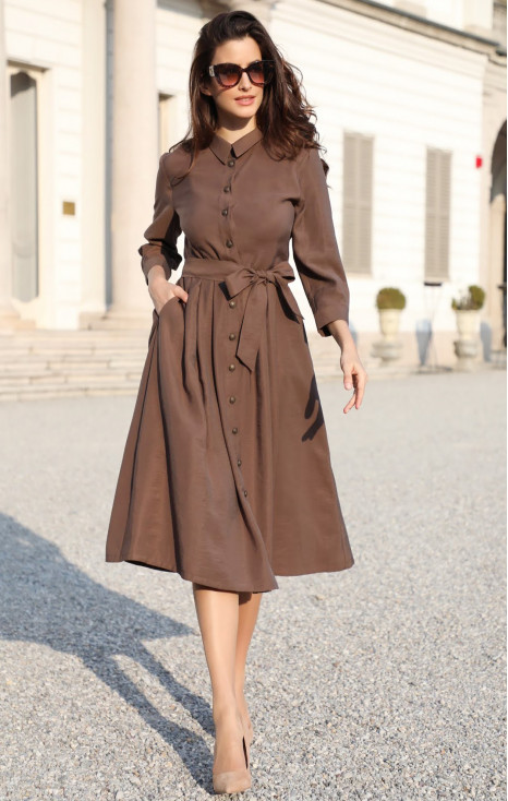Midi dress in color Cocoa Creme