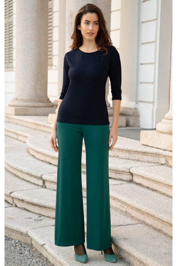 Wide Leg Trousers in Jasper Green [1]