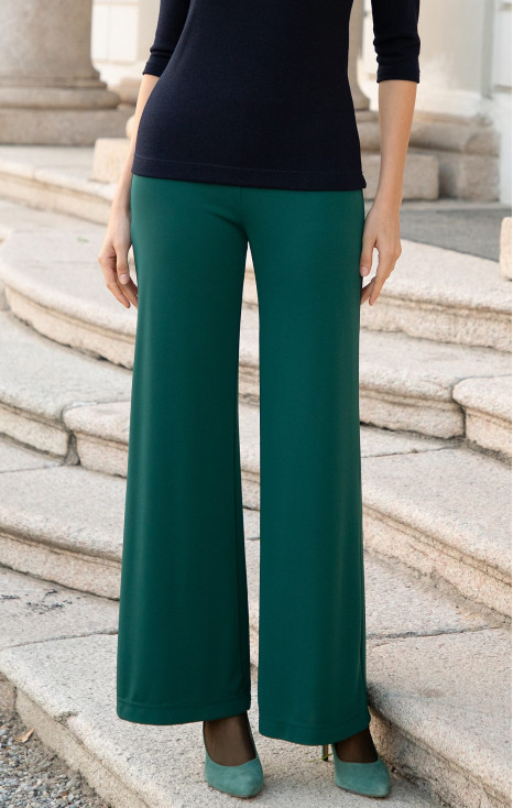 Wide Leg Trousers in Jasper Green