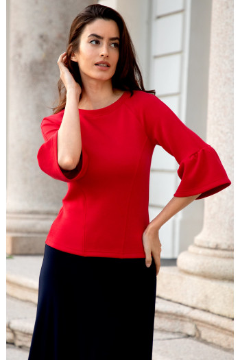 Stylish blouse in Salsa Red color [1]