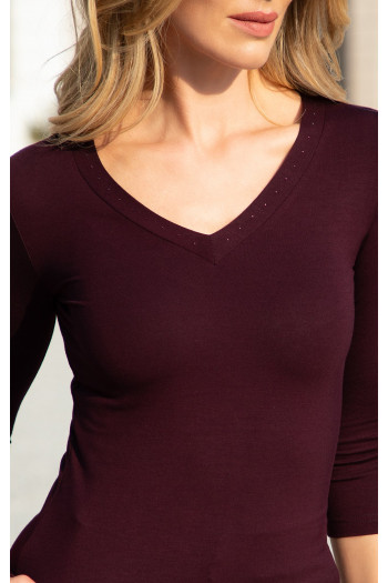 Soft Jersey Top in color Fig [1]
