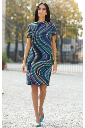 Blue Print Mini Dress [1]