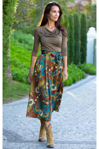 Midi Skirt with ethno-floral motifs [1]