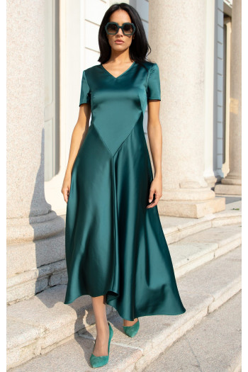 Satin Dress in Pacific