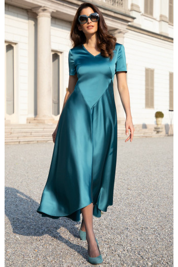 Satin Dress in Caribbean Sea