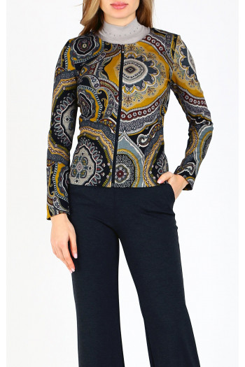 Printed Short Blazer