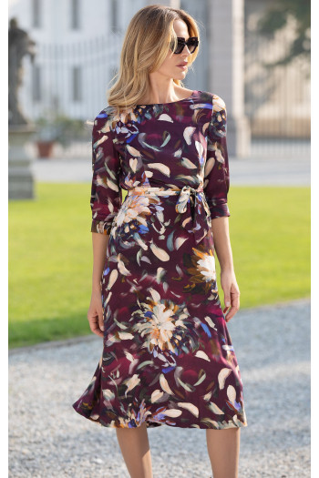 Elegant midi dress in soft satin fabric [1]