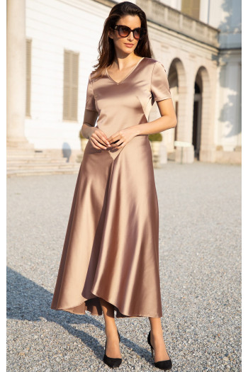 Satin Dress in Desert Sand colour [1]