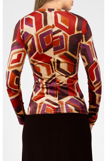 Velvet Top in Brick, Plum Purple and Beige colours [1]