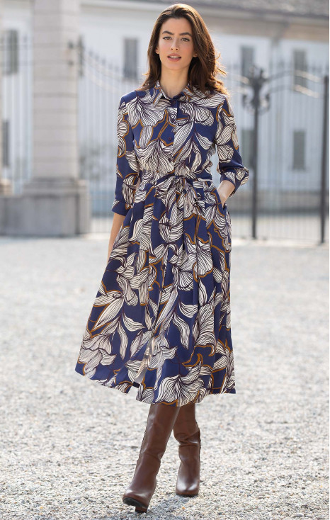 Elegant midi dress in Deep Cobalt
