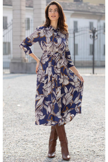 Elegant midi dress in Deep Cobalt [1]