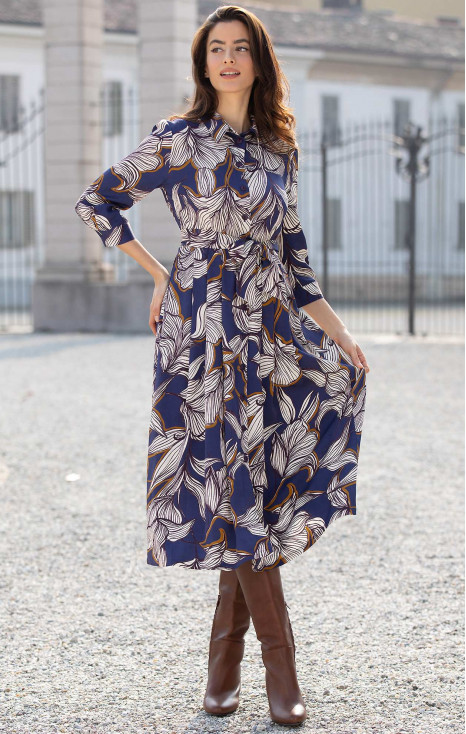 Elegant midi dress in Deep Cobalt [1]