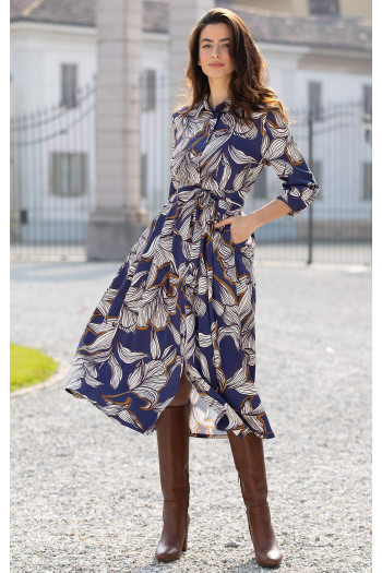 Elegant midi dress in Deep Cobalt