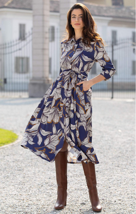 Elegant midi dress in Deep Cobalt