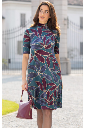 Velvet dress in A - silhouette [1]