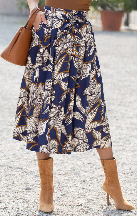 Midi Skirt with floral motifs