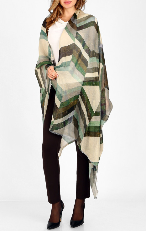 Luxury scarf Modern Geometric Cubes