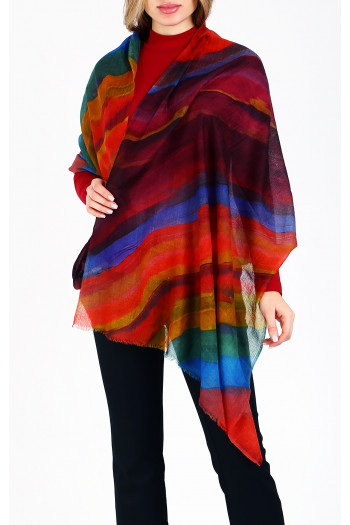 Wool scarf Kaleidoscope Wave
