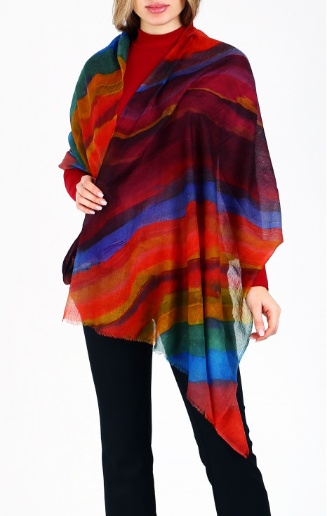 Wool scarf Kaleidoscope Wave