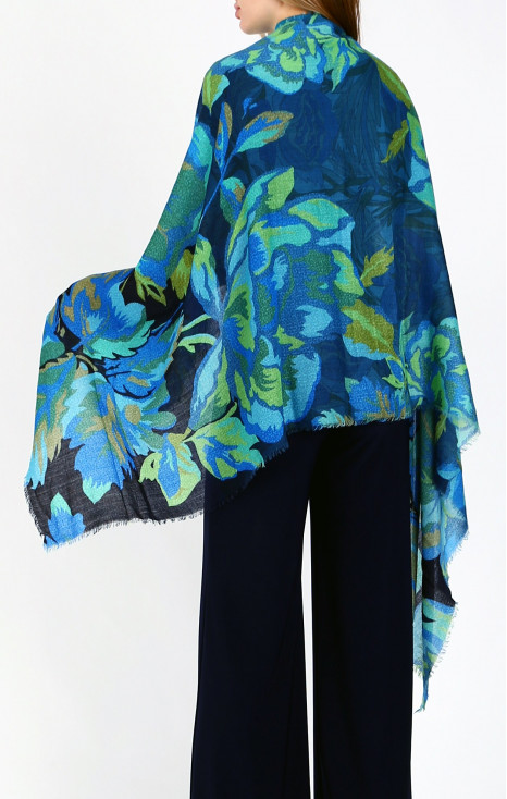 Wool and modal scarf Nocturnal Bloom [1]