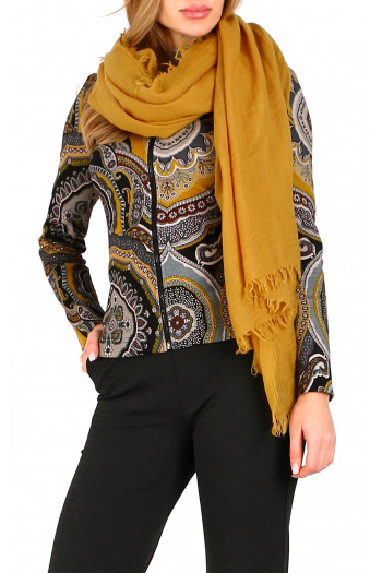 Wool scarf in Honey Mustard colour
