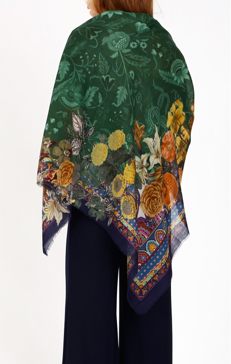 Wool and modal scarf Garden Harmony [1]